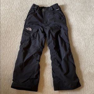 North face black youth ski pants